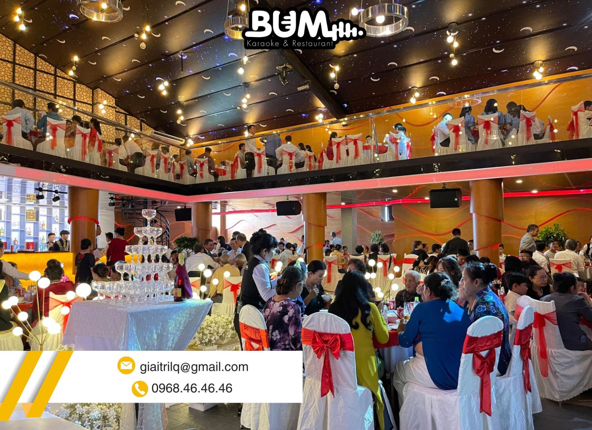 Không gian sảnh tiệc sang trọng